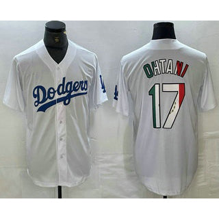 Los Angeles Dodgers #17 Shohei Ohtani Mexico White BUTLER Cool Base Stitched Jersey 2