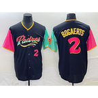 San Diego Padres #2 Xander Bogaerts Number 2022 Black BUTLER City Connect Cool Base Stitched Jersey