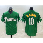Philadelphia Phillies #10 JT Realmuto Kelly Green BUTLER Cool Base Jersey