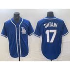 Los Angeles Dodgers #17 Shohei Ohtani Blue BUTLER Cool Base Stitched Jersey