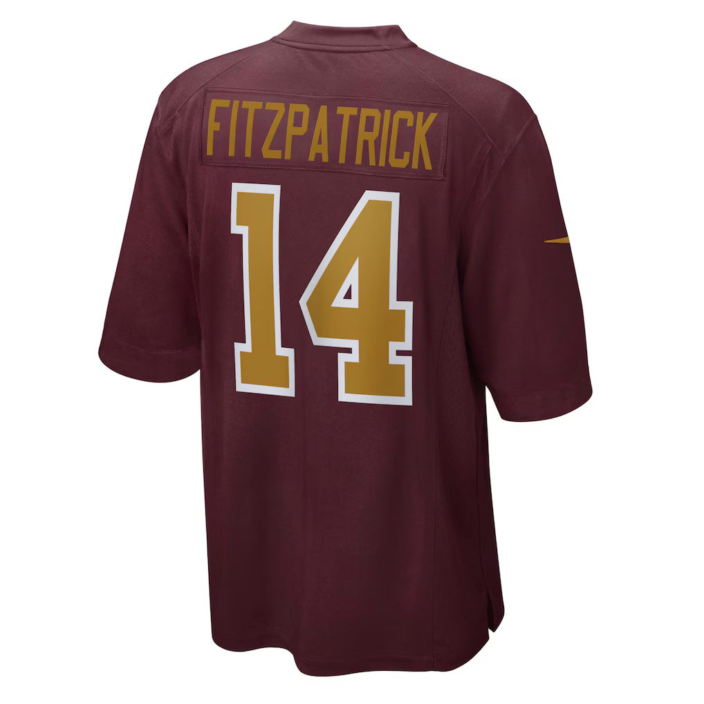 W.Football Team #14 Ryan Fitzpatrick Burgundy BUTLER Alternate Player Game Jersey