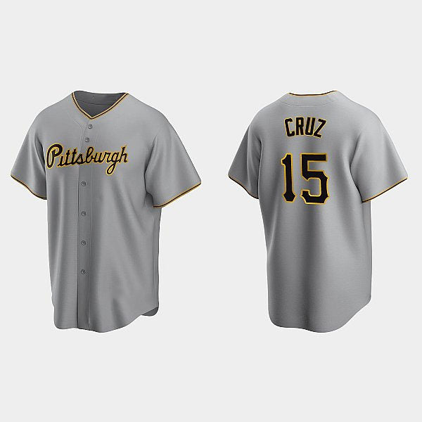 Pittsburgh Pirates #15 Oneil Cruz Gray BUTLER Road Cool Base Jersey