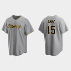 Pittsburgh Pirates #15 Oneil Cruz Gray BUTLER Road Cool Base Jersey