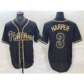 Philadelphia Phillies #3 Bryce Harper Black Gold BUTLER Cool Base Stitched Jersey