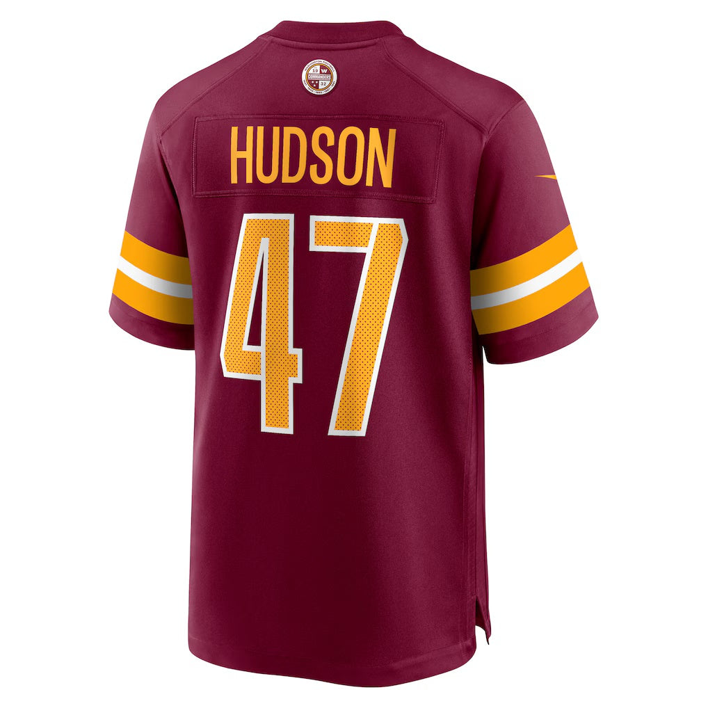 W.Commanders #47 Khaleke Hudson Burgundy BUTLER Game Jersey