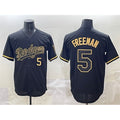 Los Angeles Dodgers #5 Freddie Freeman Black Gold BUTLER Limited Stitched Jersey