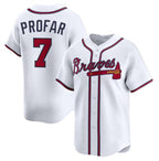 Atlanta Braves #7 Jurickson Profar White BUTLER 2025 Home Limited Stitched Jersey