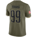 W.Commanders #99 Chase Young Olive BUTLER Salute To Service Limited Jersey