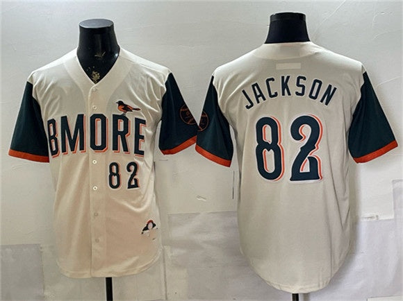 Baltimore Orioles #82 Jeremiah Jackson Natural BUTLER 2026 City Connect Stadium Stitched Jersey