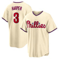 Philadelphia Phillies #3 Bryce Harper Cream BUTLER Alternate Replica Jersey