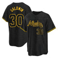 Atlanta Braves #30 Drake Baldwin Player Black BUTLER Snake Skin City Home Game Stitched Jerseys