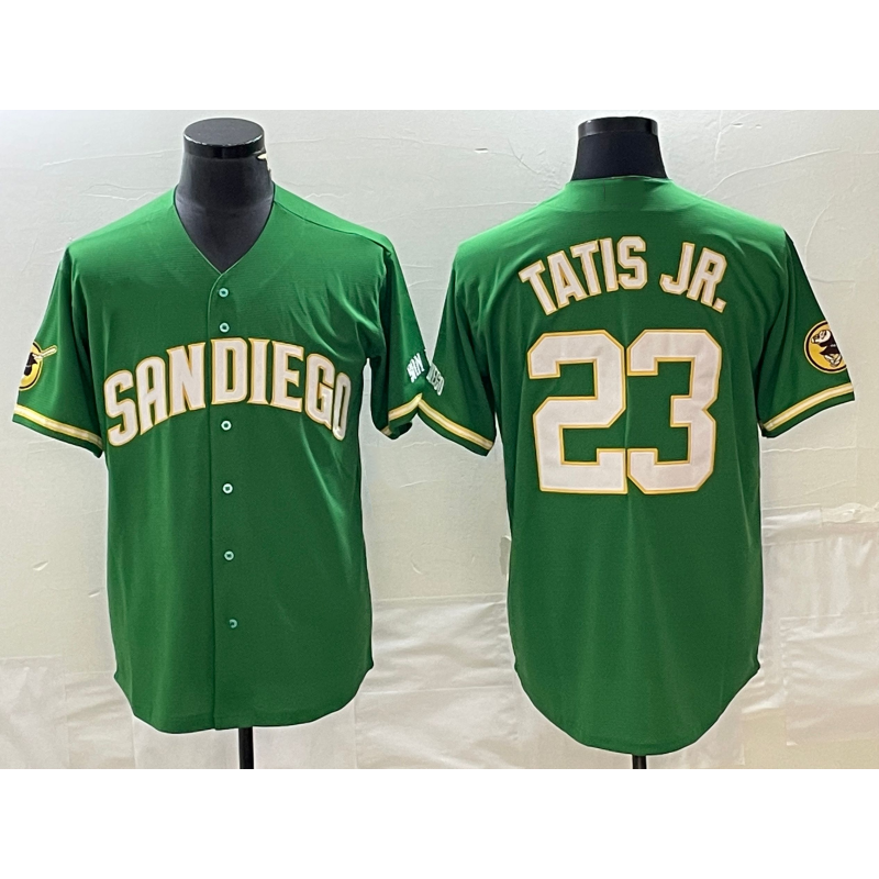 San Diego Padres #23 Fernando Tatis Jr Green BUTLER Cool Base Stitched Jersey