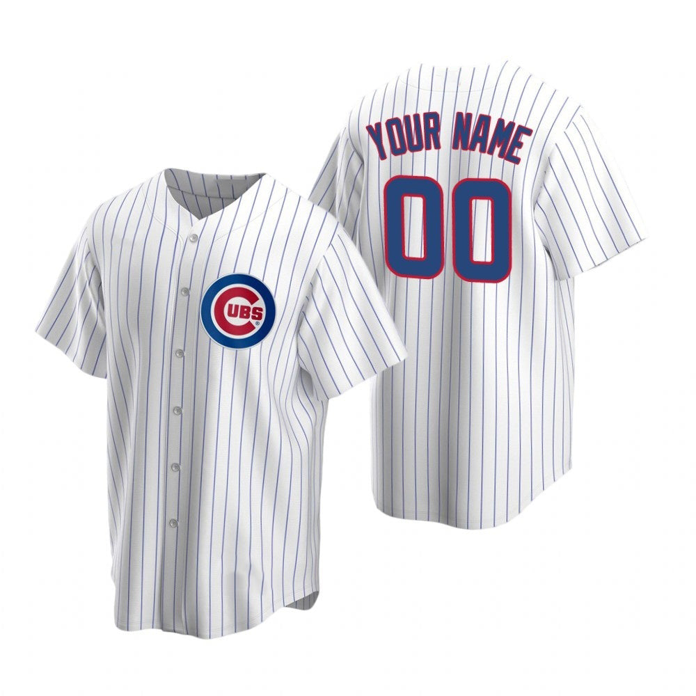 Custom Chicago Cubs White BUTLER Stitched Cool Base Home Jersey