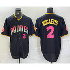 San Diego Padres #2 Xander Bogaerts Black BUTLER Player Number Fashion Jersey