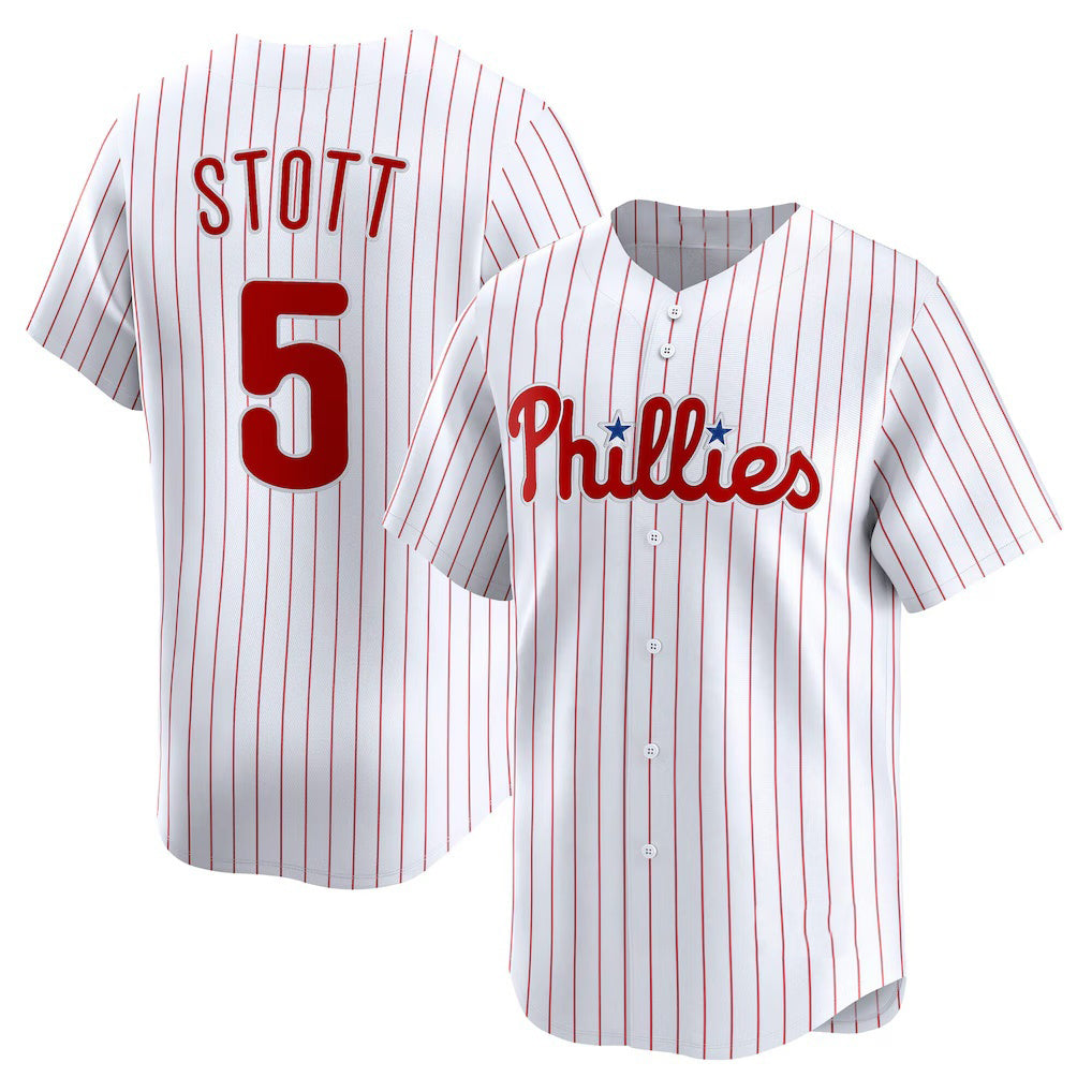 Philadelphia Phillies #5 Bryson Stott White BUTLER Home Limited Player Jersey