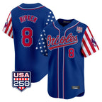 Baltimore Orioles #8 Cal Ripken Player Royal BUTLER USA 250 Independence Day Vapor Premier Limited Home Game Stitched Jerseys