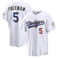 Los Angeles Dodgers #5 Freddie Freeman White BUTLER 2026 Gold Collection Stadium Jersey