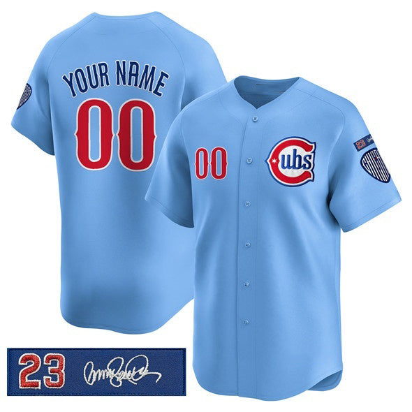 Custom Chicago Cubs Active Player Blue BUTLER 'Ryne Sandberg Tribute' Vapor Limited V3 Stitched Jersey