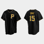 Pittsburgh Pirates #15 Oneil Cruz Black BUTLER Alternate Team Logo Coolbase Jersey