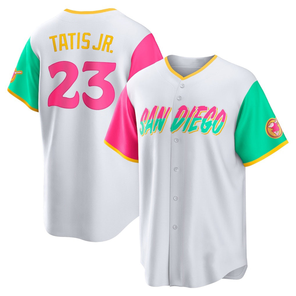 San Diego Padres #23 Fernando Tatis Jr. White BUTLER City Connect Replica Player Jersey