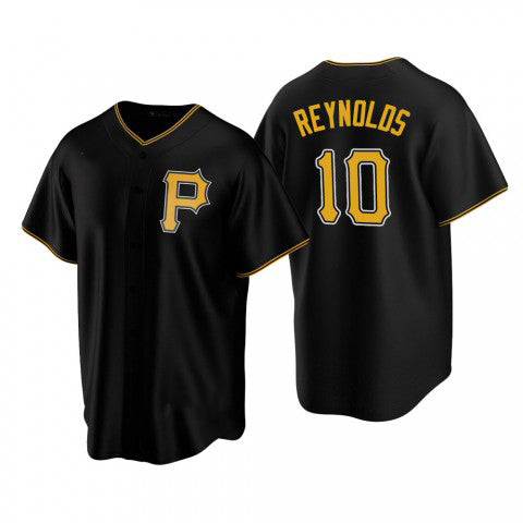 Pittsburgh Pirates #10 Bryan Reynolds Black BUTLER Alternate Team Logo Cool base Jersey