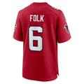 A.Falcons #6 Nick Folk Red BUTLER Team Game Jersey