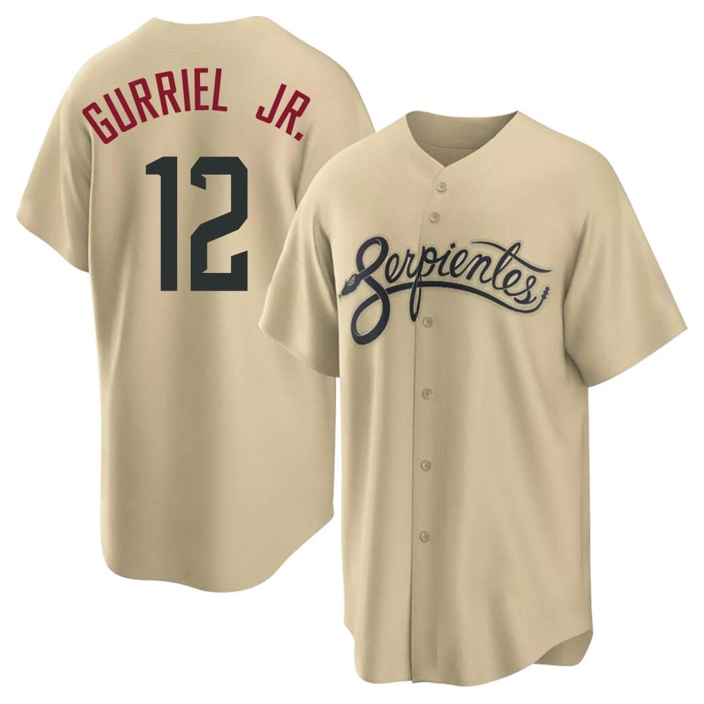 Arizona Diamondbacks #12 Lourdes Gurriel Jr Player Tan BUTLER City Connect Home Game Stitched Jerseys