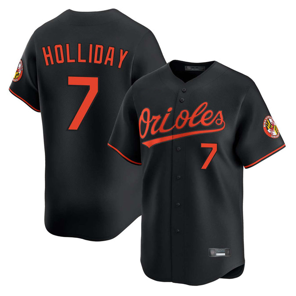Baltimore Orioles #7 Jackson Holliday Player Black BUTLER Limited Home Game Stitched Jerseys