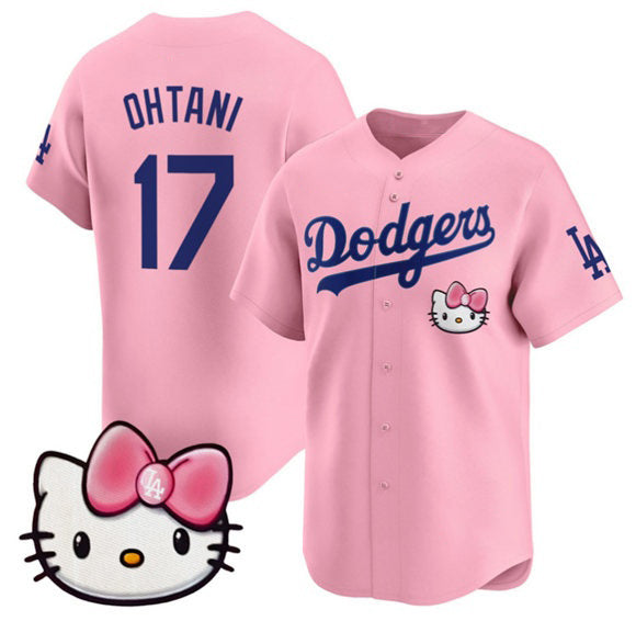 Los Angeles Dodgers #17 Shohei Ohtani Pink BUTLER 2025 Hello Kitty Vapor Limited Stitched Jersey