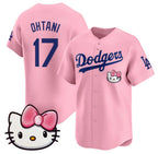 Los Angeles Dodgers #17 Shohei Ohtani Pink BUTLER 2025 Hello Kitty Vapor Limited Stitched Jersey
