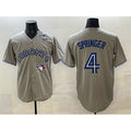 Toronto Blue Jays #4 George Springer Gray BUTLER 2025 World Series Cool Base Stitched Jersey