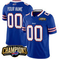 Custom B.Bills Active Player Blue BUTLER 2023 F.U.S.E. AFC East Champions Ptach Stitched Jersey