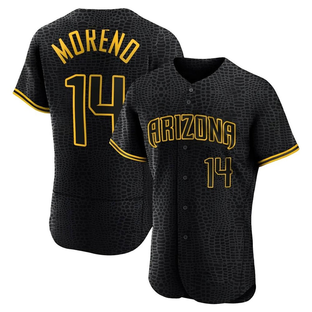 Arizona Diamondbacks #14 Gabriel Moreno Player Black BUTLER Snake Skin City Limited Elite Home Game Stitched Jerseys