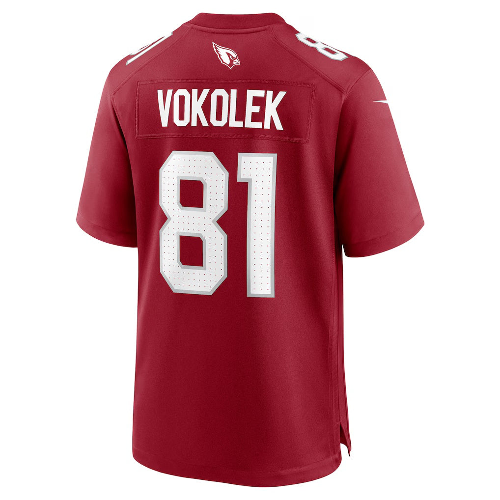 A.Cardinals #81 Travis Vokolek Cardinal BUTLER Team Game Jersey