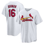 St. Louis Cardinals #16 Nolan Gorman White BUTLER Home Replica Jersey