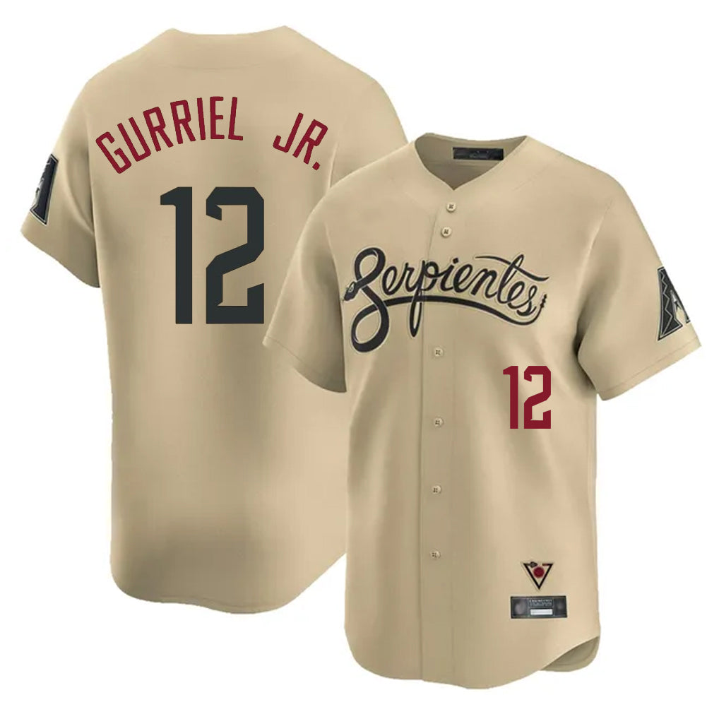 Arizona Diamondbacks #12 Lourdes Gurriel Jr Player Tan BUTLER City Connect Limited Home Game Stitched Jerseys