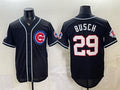 Chicago Cubs #29 Michael Busch 150th Anniversary Black BUTLER Out Style Vapor Premier Limited Stitched Jersey