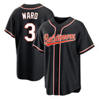Baltimore Orioles #3 Taylor Ward Player Black BUTLER Out Home Game Stitched Jerseys