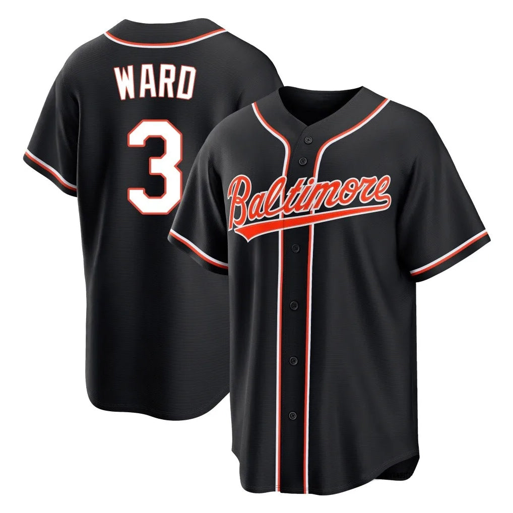 Baltimore Orioles #3 Taylor Ward Player Black BUTLER Out Home Game Stitched Jerseys