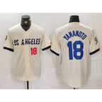 Los Angeles Dodgers #18 Yoshinobu Yamamoto Number Cream BUTLER 2024 City Connect Limited Stitched Jerseys