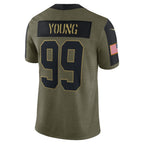 W.Football Team #99 Chase Young Olive BUTLER Salute To Service Limited Player Jersey