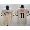 Houston Astros #11 Cam Smith Cream BUTLER 2025 City Connect With Texas Patch Limited Stitched Jersey
