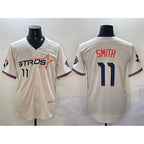 Houston Astros #11 Cam Smith Cream BUTLER 2025 City Connect With Texas Patch Limited Stitched Jersey