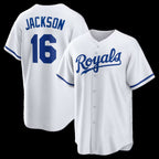 Kansas City Royals #16 Bo Jackson White BUTLER Home Retired Player Replica Jersey