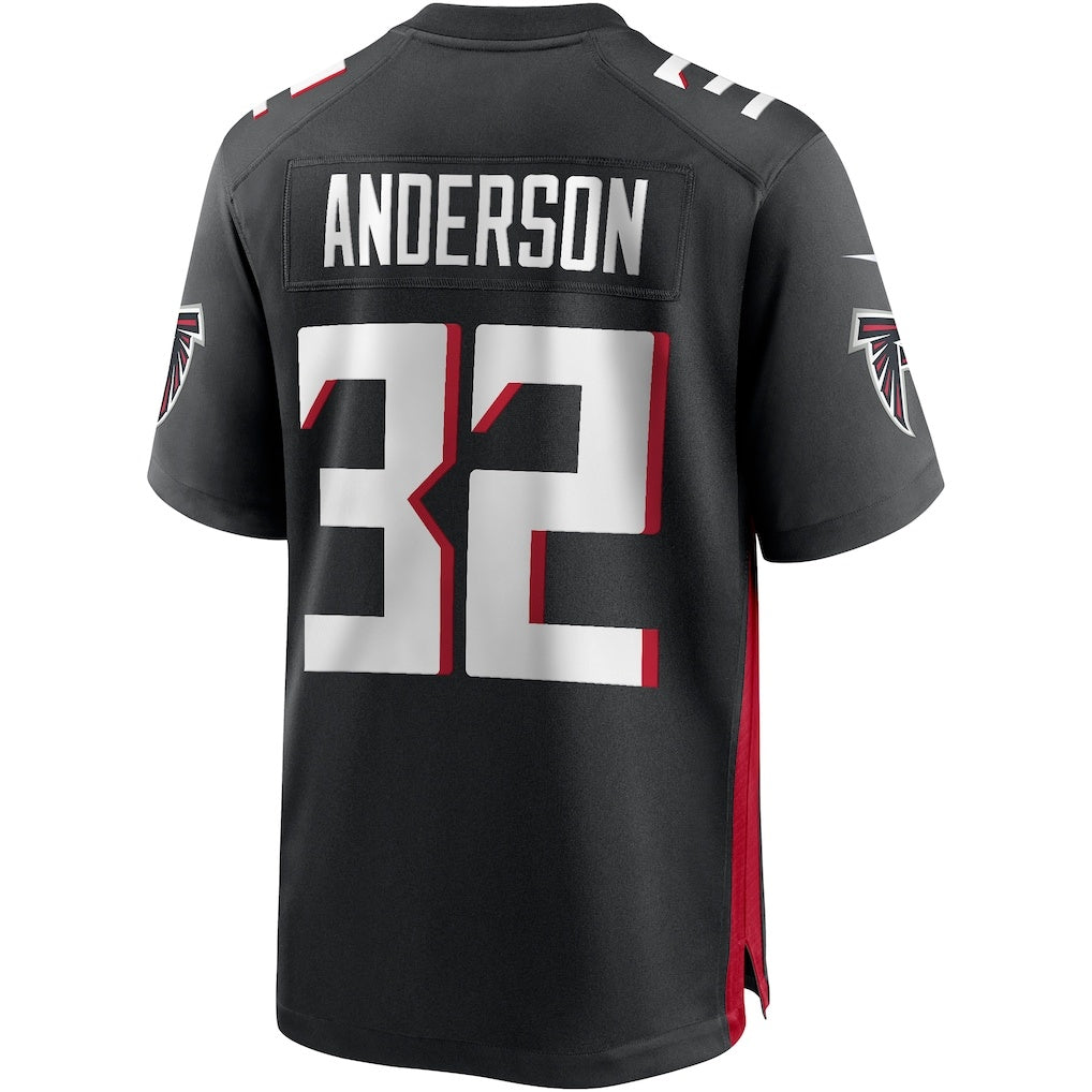 A.Falcons #32 Jamal Anderson Black BUTLER Game Retired Player Jersey
