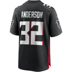 A.Falcons #32 Jamal Anderson Black BUTLER Game Retired Player Jersey