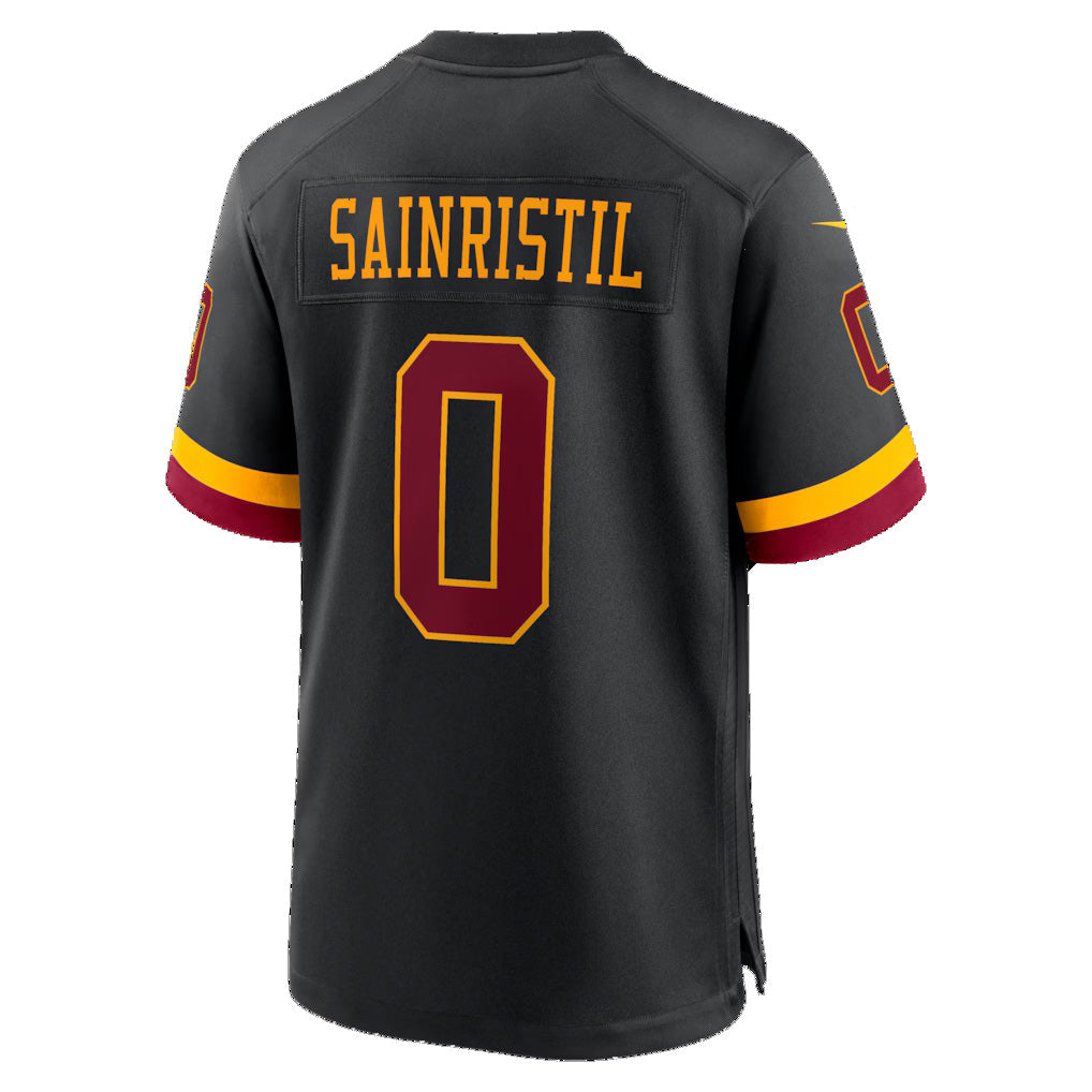 W.Commanders #0 Mike Sainristil Black BUTLER Hail Raiser Alternate Game Jersey