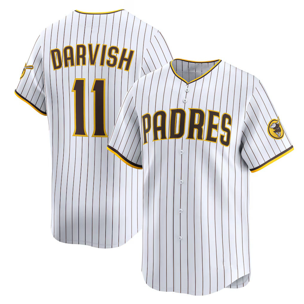 San Diego Padres #11 Yu Darvish White BUTLER Home Limited Player Jersey