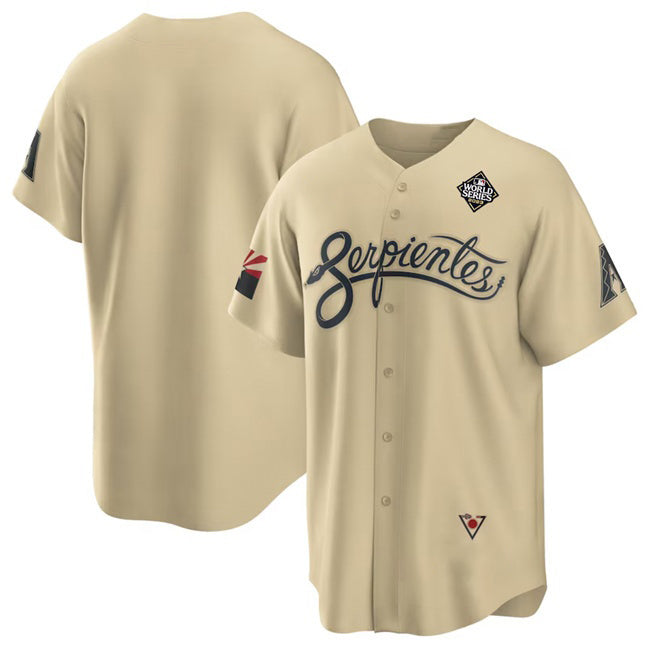 Arizona Diamondbacks Blank Gold BUTLER 2023 World Series City Connect Cool Base Stitched Jersey