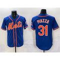 New York Mets #31 Mike Piazza Blue BUTLER Cool Base Stitched Jersey